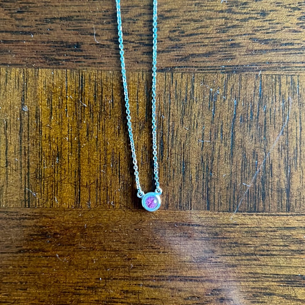 Tiffany & Co. Elsa Peretti Color By The Yard Sapphire (Pink) Pendant